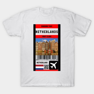 Netherlands first class boarding pass T-Shirt